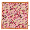 Silk scarf Like a bird orange