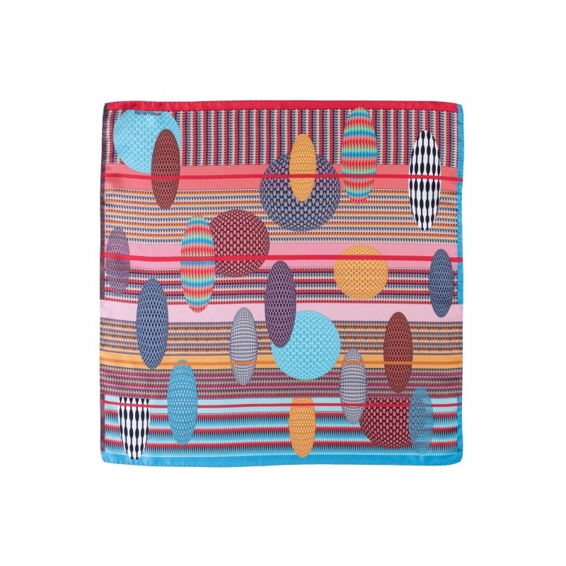 Cadou: Esarfa matase RR 70 Multiplanet rose si Inel esarfa argint rodiat