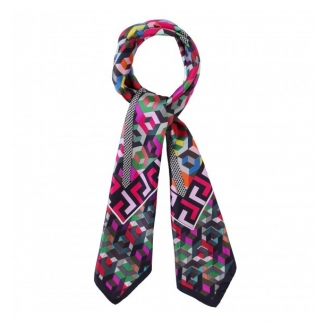 Gift: RR Vasareli pink silk scarf and silver silk ring