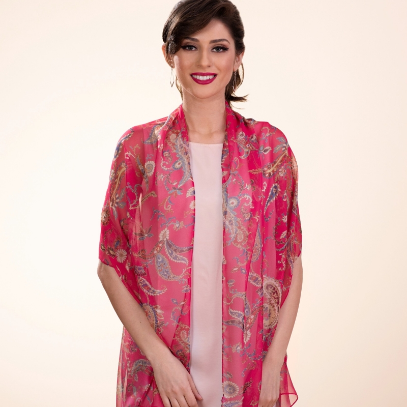 Sal matase Sweet Paisley fucsia