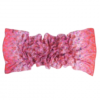 Silk shawl Millefiori red