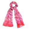 Silk shawl Millefiori red