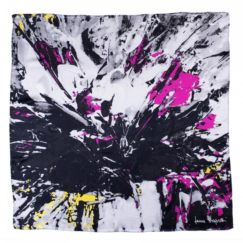 Gift: True Color Black silk scarf and Vfor Victory silver earrings