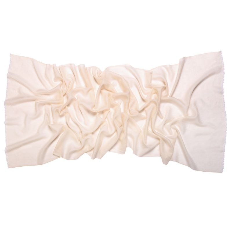 Wool and cashmere ivory scarf Marina D' Este