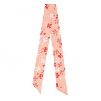 Twilly Silk Scarf Pretty Lucky Coral