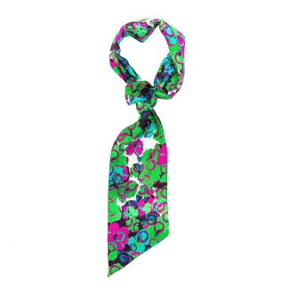 Esarfa cu volan It's Raining Flowers verde