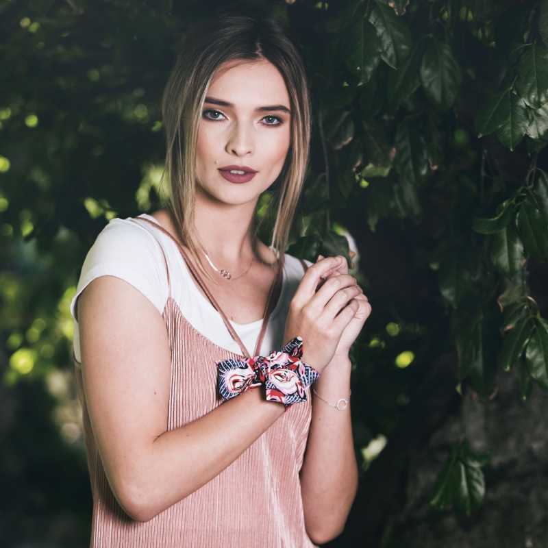 Twilly Silk Scarf La Vie en Rose