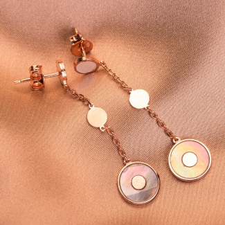 Cercei argint Minimal Glam green