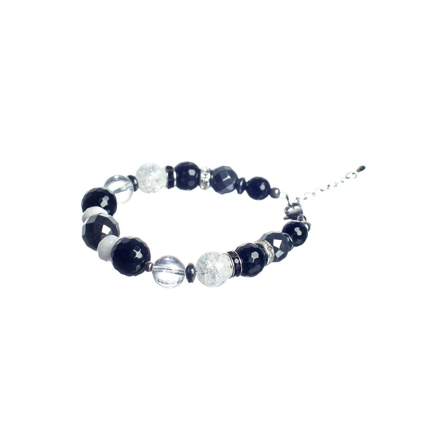 Onix and Ice Crystal Luxury Bracelet