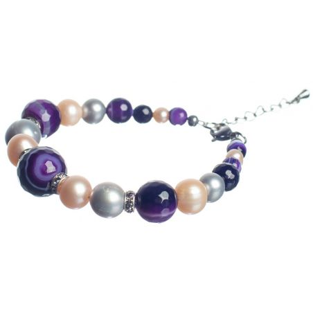 Purple Lace Agates Luxury Bracelet