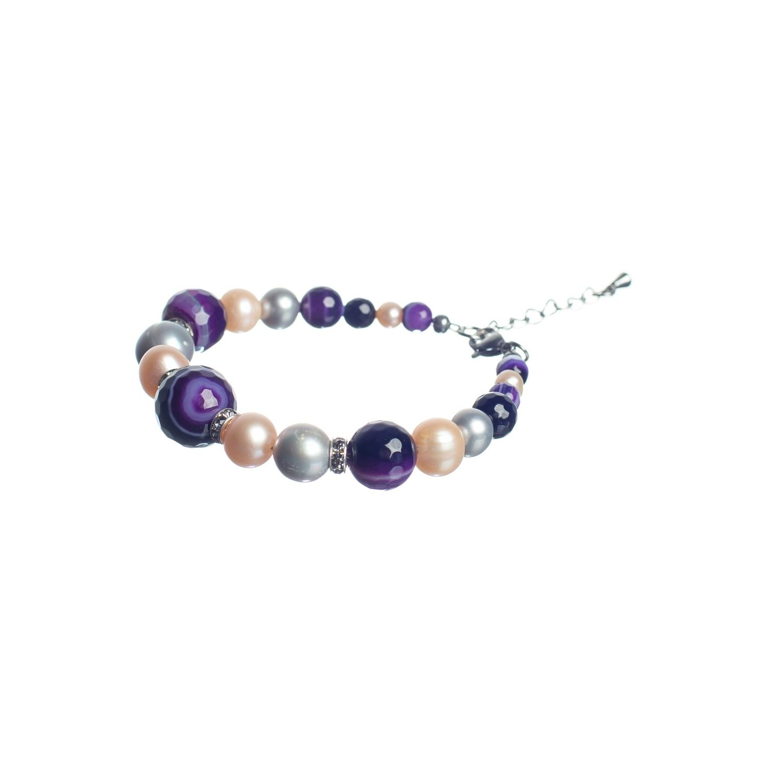 Purple Lace Agates Luxury Bracelet
