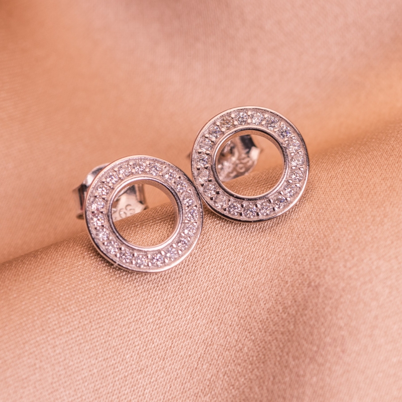 Minimal Touch set 925 Silver Earrings, Pandant and Chain