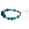 Blue and Turquoise Agates Luxury Bracelet