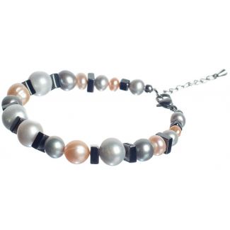 Pearls and Hematite Luxury Bracelet