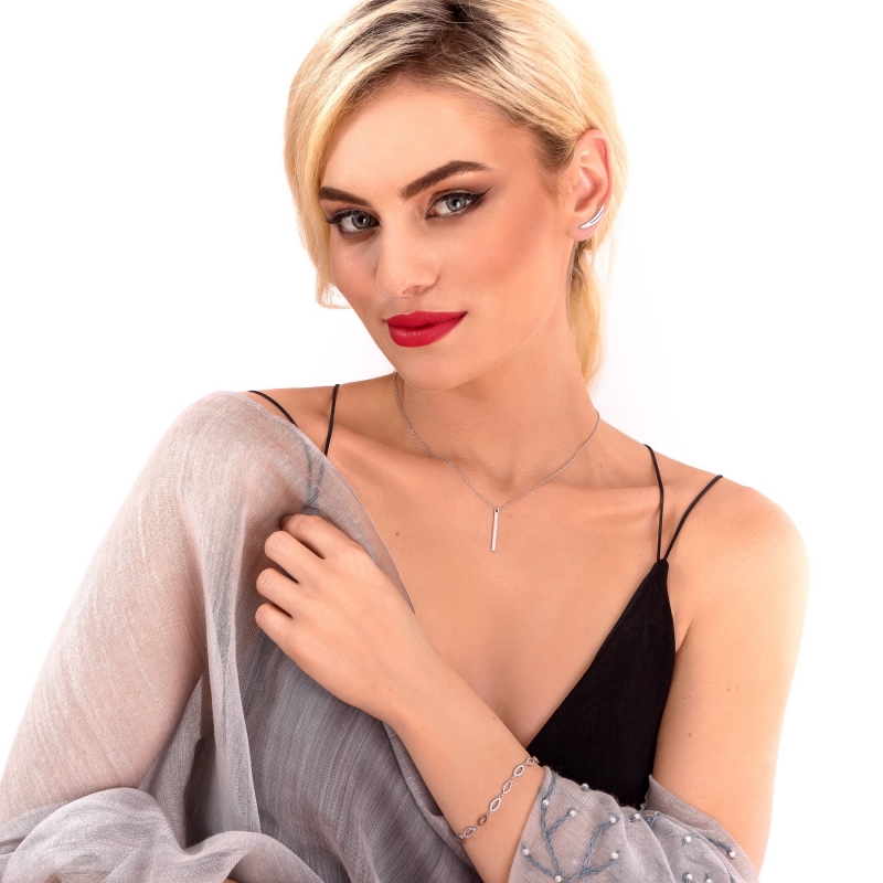 Silver necklace with Take it Easy charm