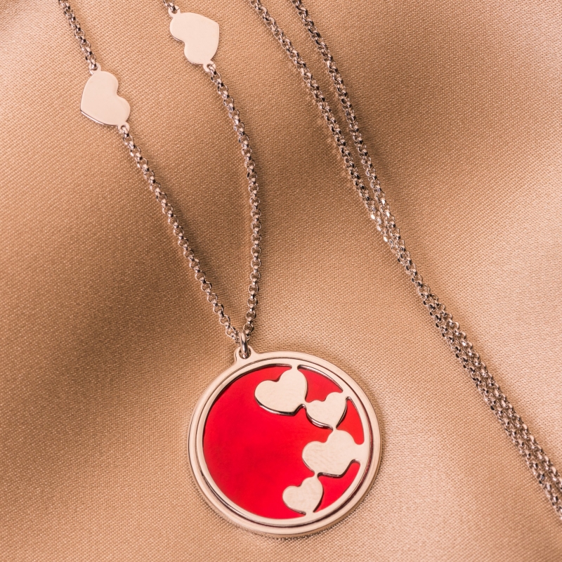 Colier argint Heart To Heart