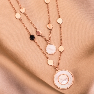 Sterling Silver Necklace Bella Donna white