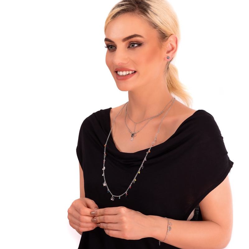 Sterling Silver Necklace Lucky Charms