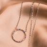 Sterling Silver Necklace Cheer Colors