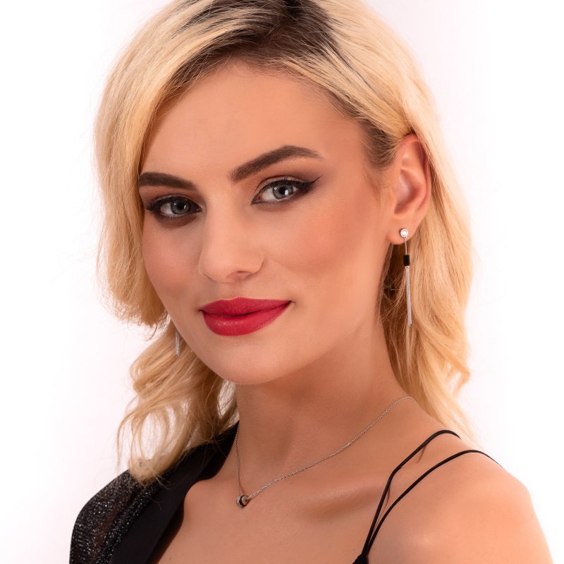 Colier argint Love Secret black