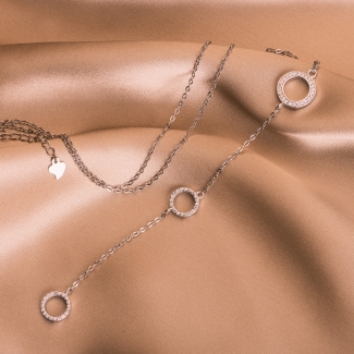 Colier argint Touch & Glow