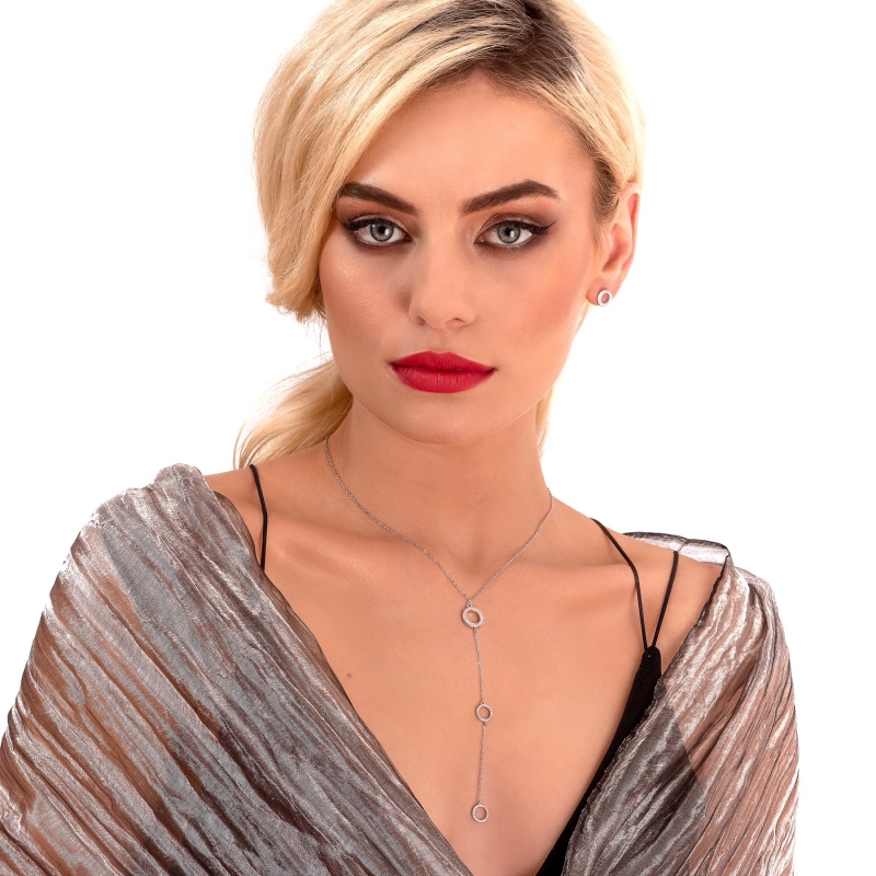 Sterling Silver Necklace Touch & Glow