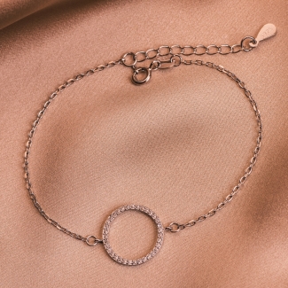 Zirconia Full Life silver bracelet