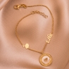Sterling Silver Bracelet Love gold