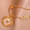 Sterling Silver Bracelet Love gold