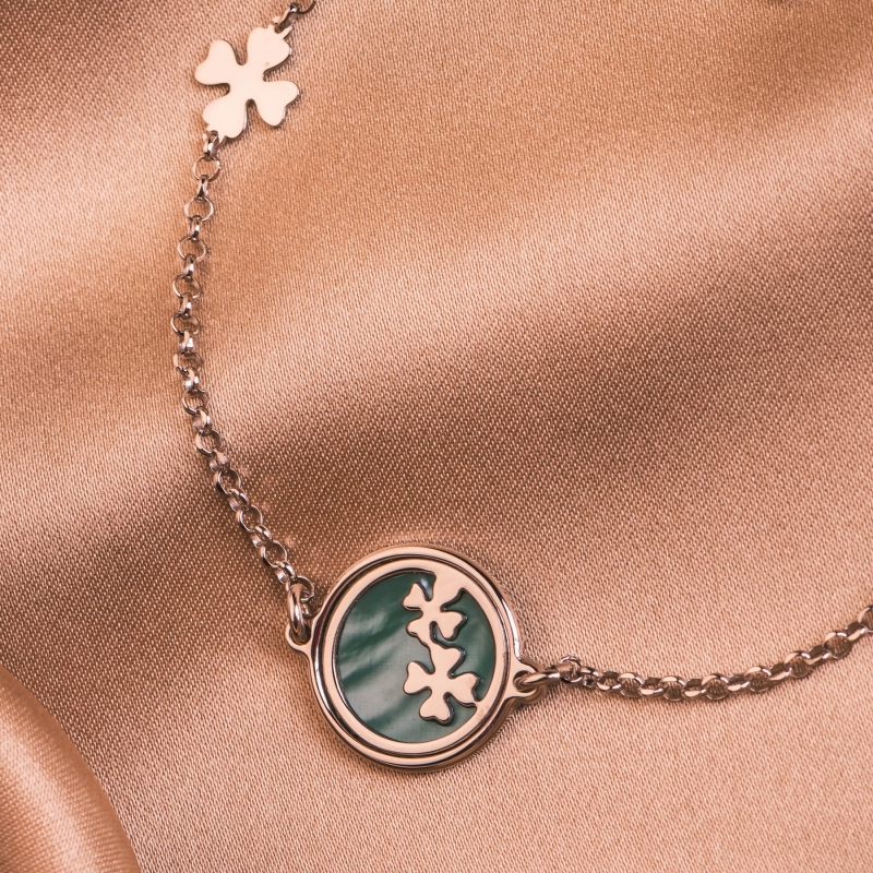 Bratara argint Lucky Clovers 