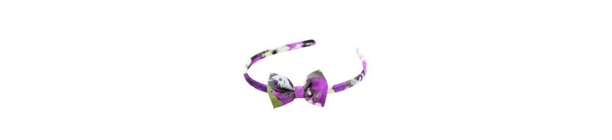 Esarfe office si accesorii pentru par in nuante de verde si violet
